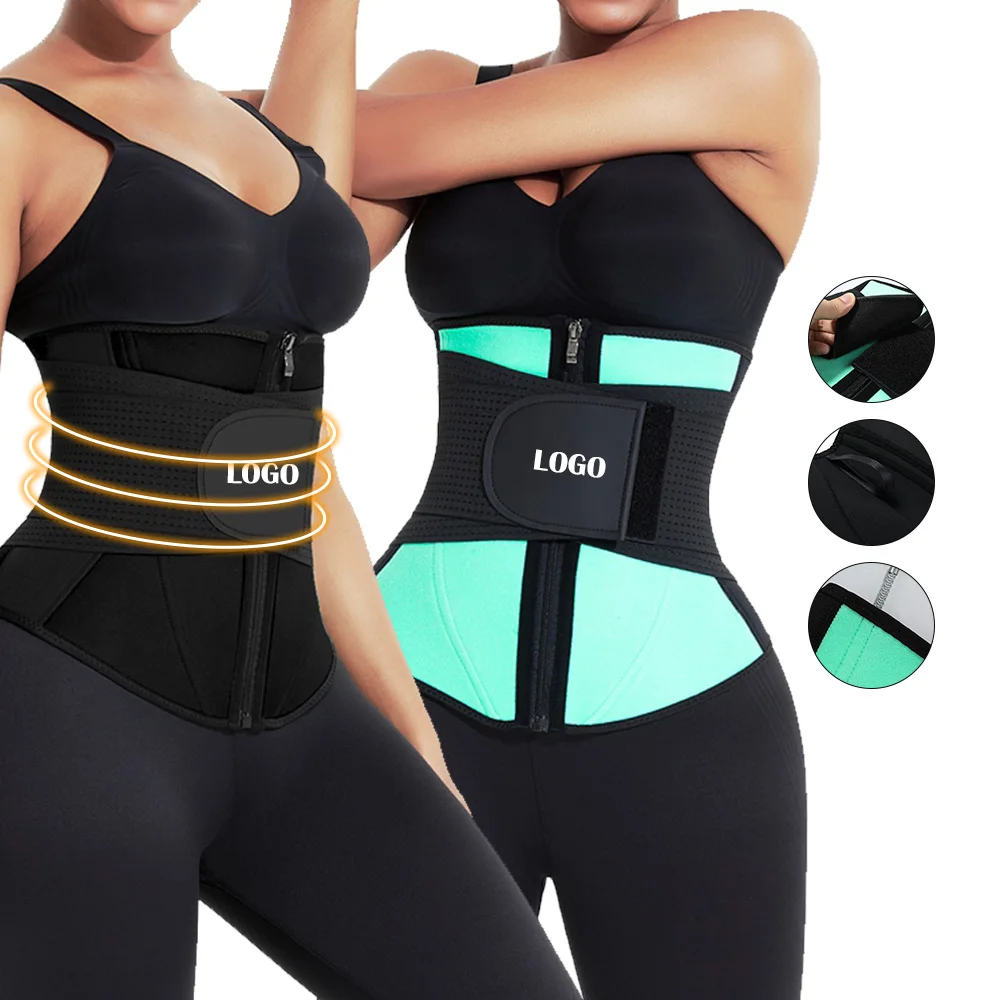 

2021 New Fashion Wholesale Waist Trainers Embossed Design Weight Loss Fat Burning Neoprene Waist Trainer Women