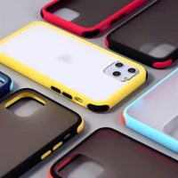 

Matte Transparent Cases For iPhone 11 Pro Max Silicone Bumper Hard PC Phone Back Cover