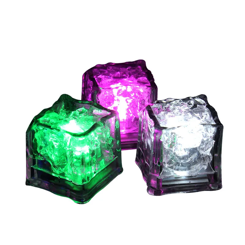 
Bar Pubs Decor Flashing Led Party Square Color Changing Water Activated Plastic LED Ice Cubes Light  (62327143491)