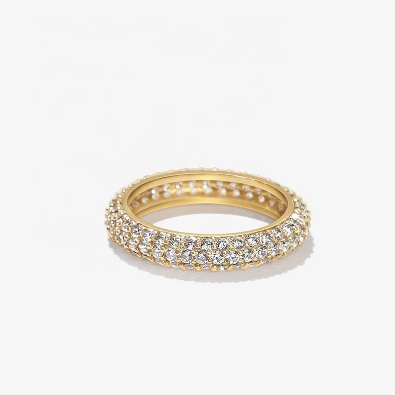 

Trendy Factory Custom Trendy 925 Silver Pave Cluster Ring Wholesale 2020