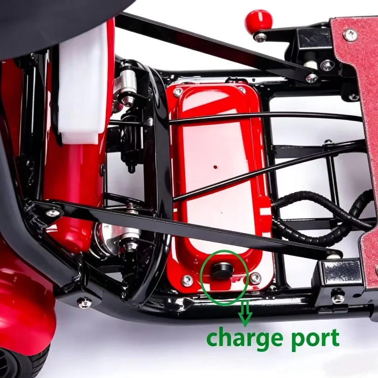 Foldable 10" 4 Wheel E-Scooter 500W Dual Motor Lightweight With Basket For Seniors Elderly Daily Travel US Warehouse Stock