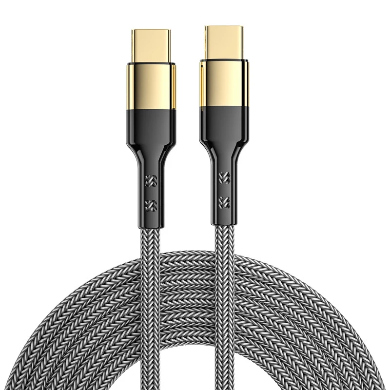 

High Quality USB3.1 Type C To Type-c Data Cable PD 20V 5A 100W Fast Charging USB Cable for Mac Book Phone, Gold