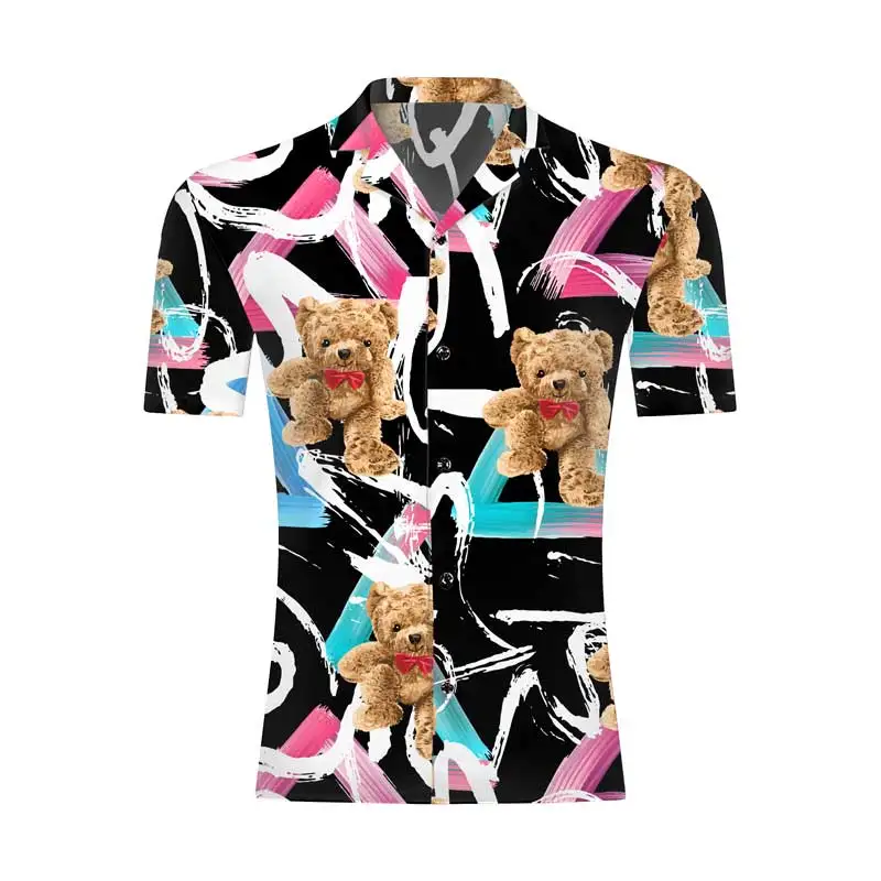 

OEM Men Fashion Design Wholesale Short Sleeve Hawaiian Print Shirt