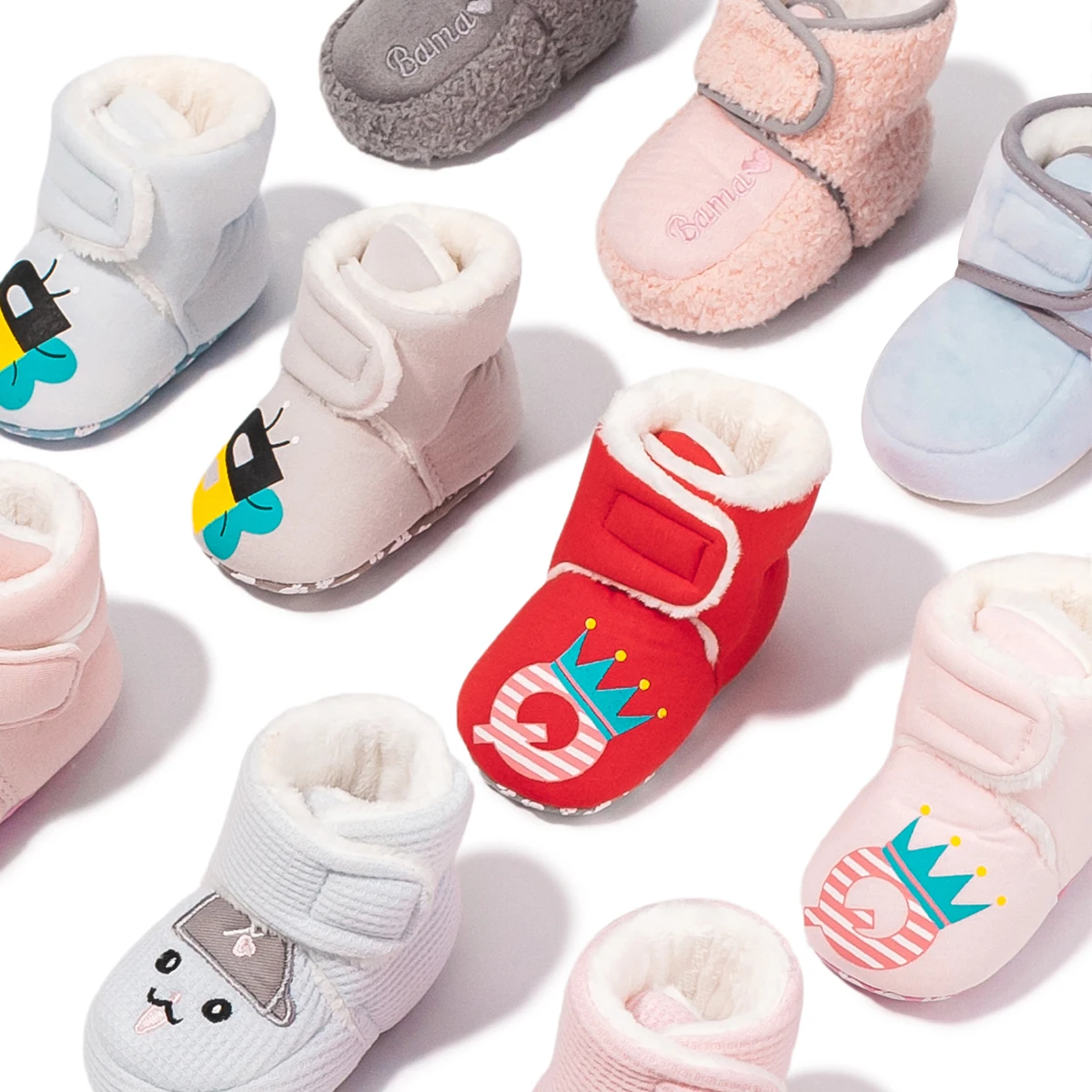 

New arrival 2022 Indoor bebe shoes warm winter Cute unicorn Lovely Butterfly baby booties newborn, 12 colors