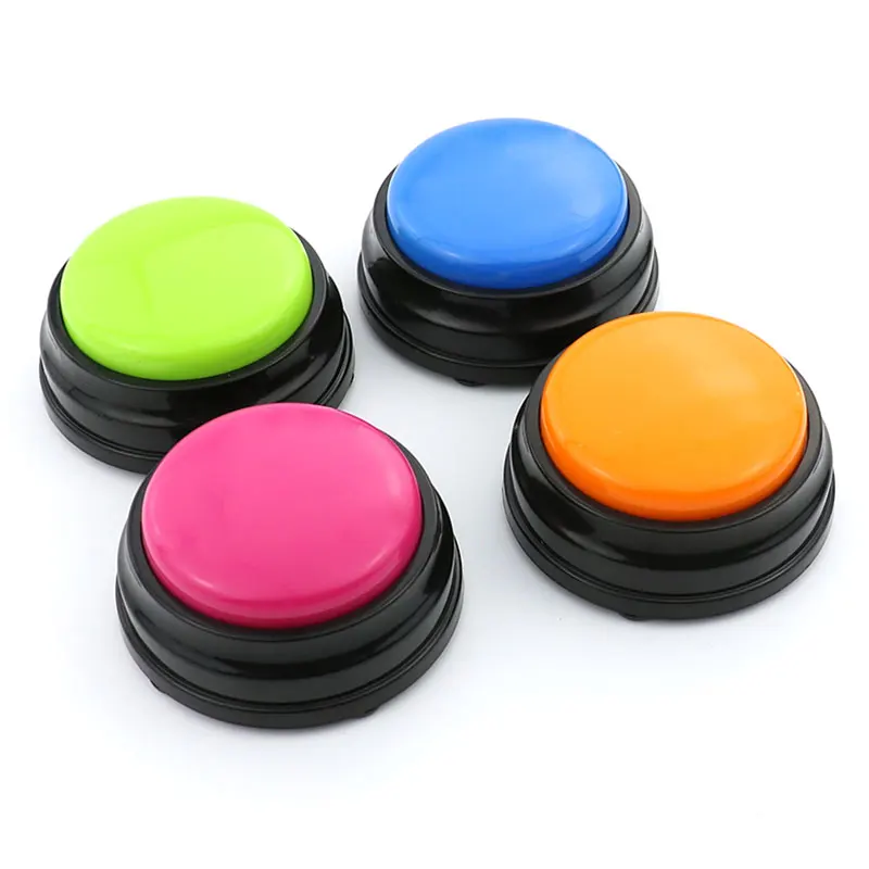 

30 Natural Human Voice recordable push button toys buzzer for education with Full Stock