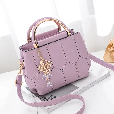 

China Shop Online Wholesale Bolsos Mujer High Quality PU Women Hand Bags Luxury Handbags For Women 2020 sac a main, Black/pink/gray/purple/green