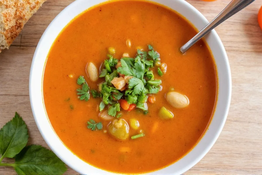 Veg soup in a bowl