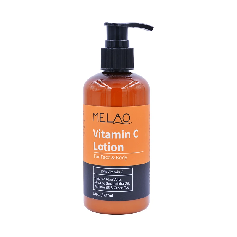

Wholesale private label MELAO organic vitamin C lotion moisturizing whitening reduce dark spot body lotion.