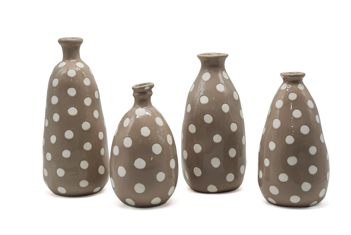 White Dots Ceramic Vases Home Decoration Wholesales