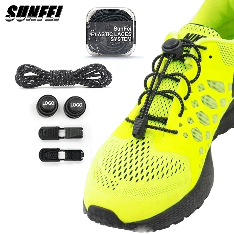 

Elastic No Tie Shoelaces round shoelaces Best elastic lock Shoelaces for Running and Walking Shoes lock no tie shoe laces