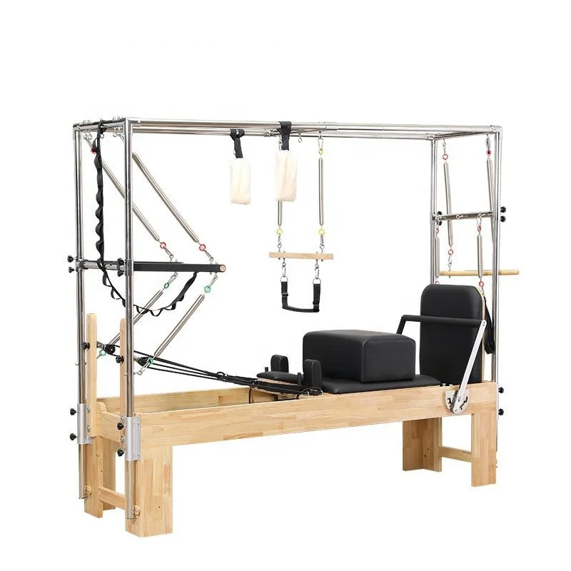 Professional Yoga Studio Wood Pilates cadillac Reformer Body Slim  Portable Folding Pilates Reformer Machine for Home
