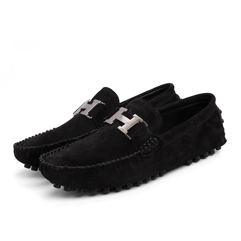 

2020 WHOLECHEAP soft breathable pigskin leather driving shoes new design slippers for mens