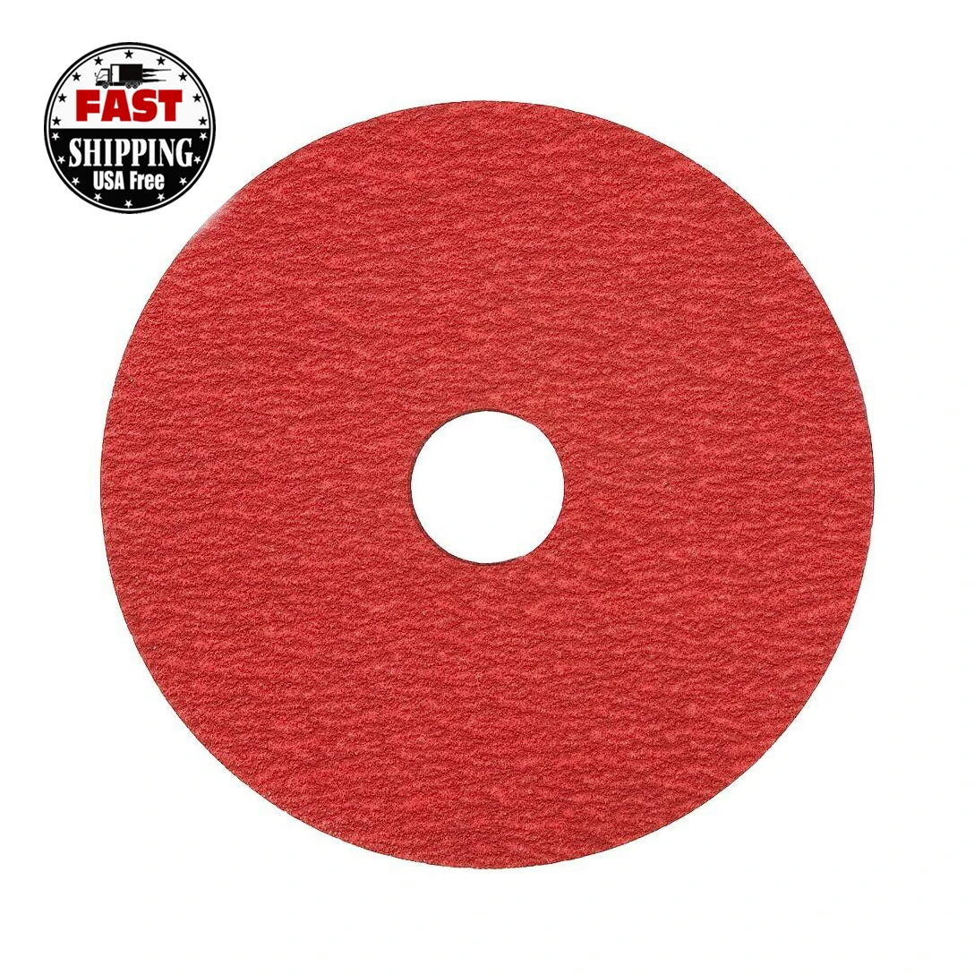 

USA Warehouse Shipping Within 24h 25 Pack 4-1/2"x7/8" Zirconia Resin Fiber Disc 24 Grit