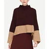 Elegant Patchwork Sweater Knitted Sweater Women Wool Sweater