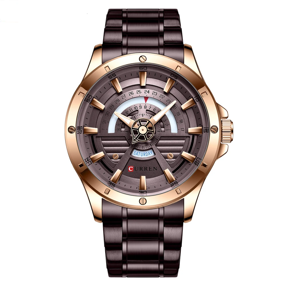 

Watches Mens 2020 CURREN 8381 NEW Fashion Quartz stainless steel Watch Date and Week Clock Male Creative Wristwatch