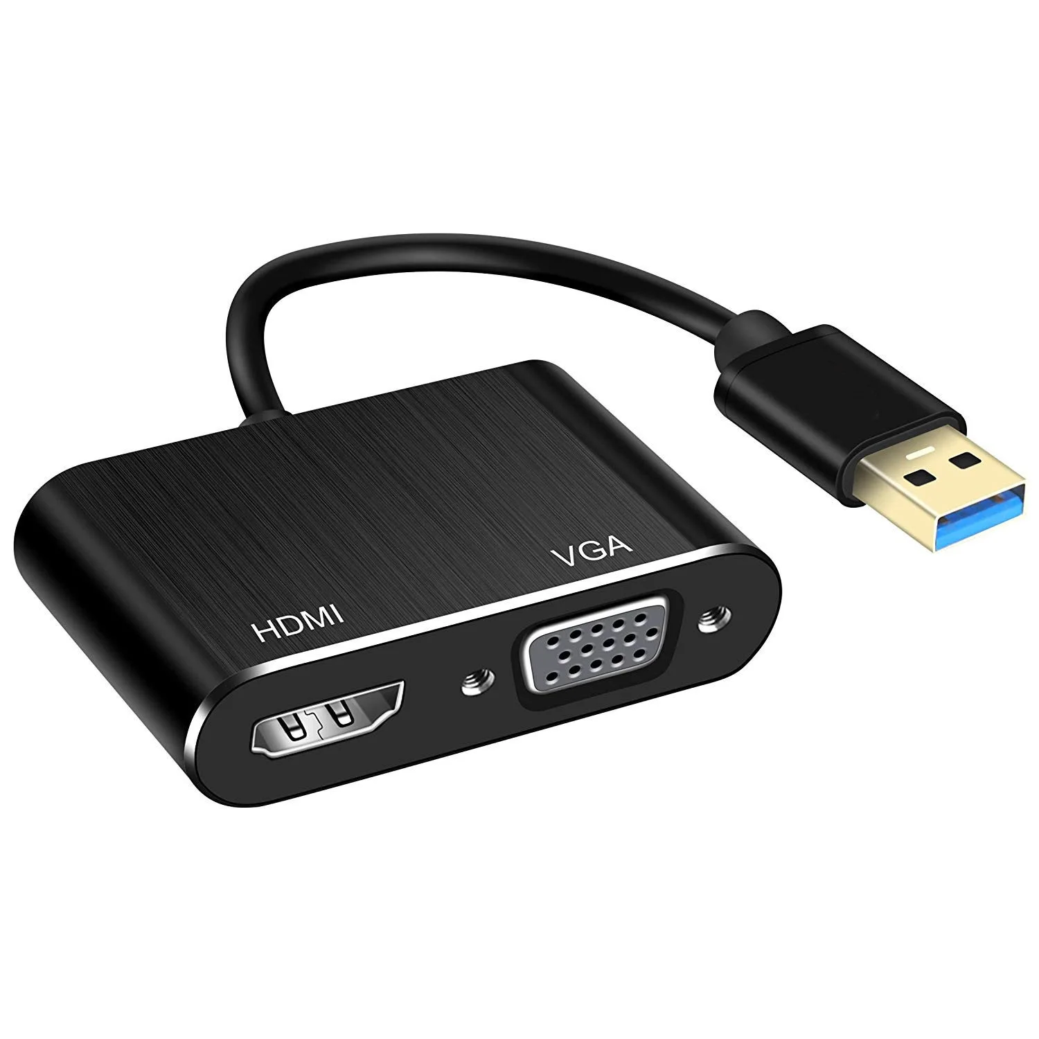 

2 in 1 USB 3.0 To HDMl VGA Adapter Converter Connector Support 1080P for surface laptop PC Pad
