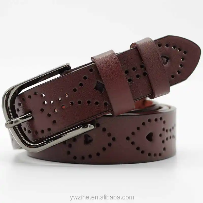 www. - Fashion Wide Genuine leather belt woman vintage Floral  Second Layer Cow skin belts