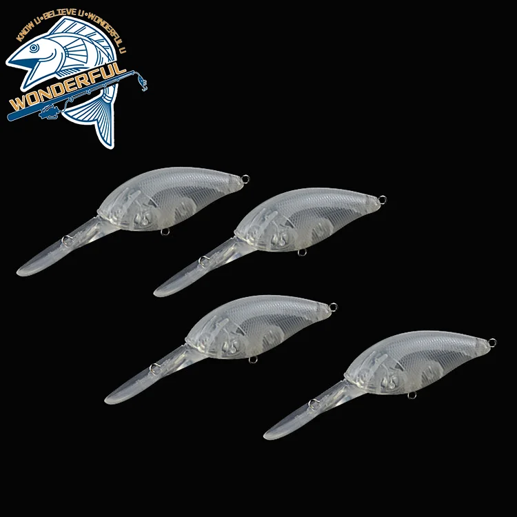 

Factory Good Quality Wholesale 11g 100mm Artificial ABS Plastic HardWobblers Unpainted Blank Crankbait Lure