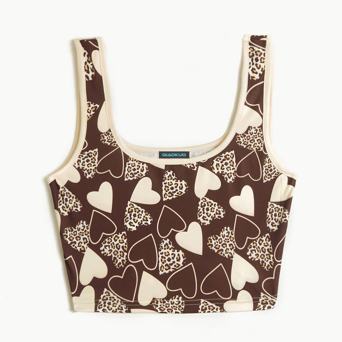 

2021 Hot Sale Fashion Leopard-Print love Stretch Sports tube Bra