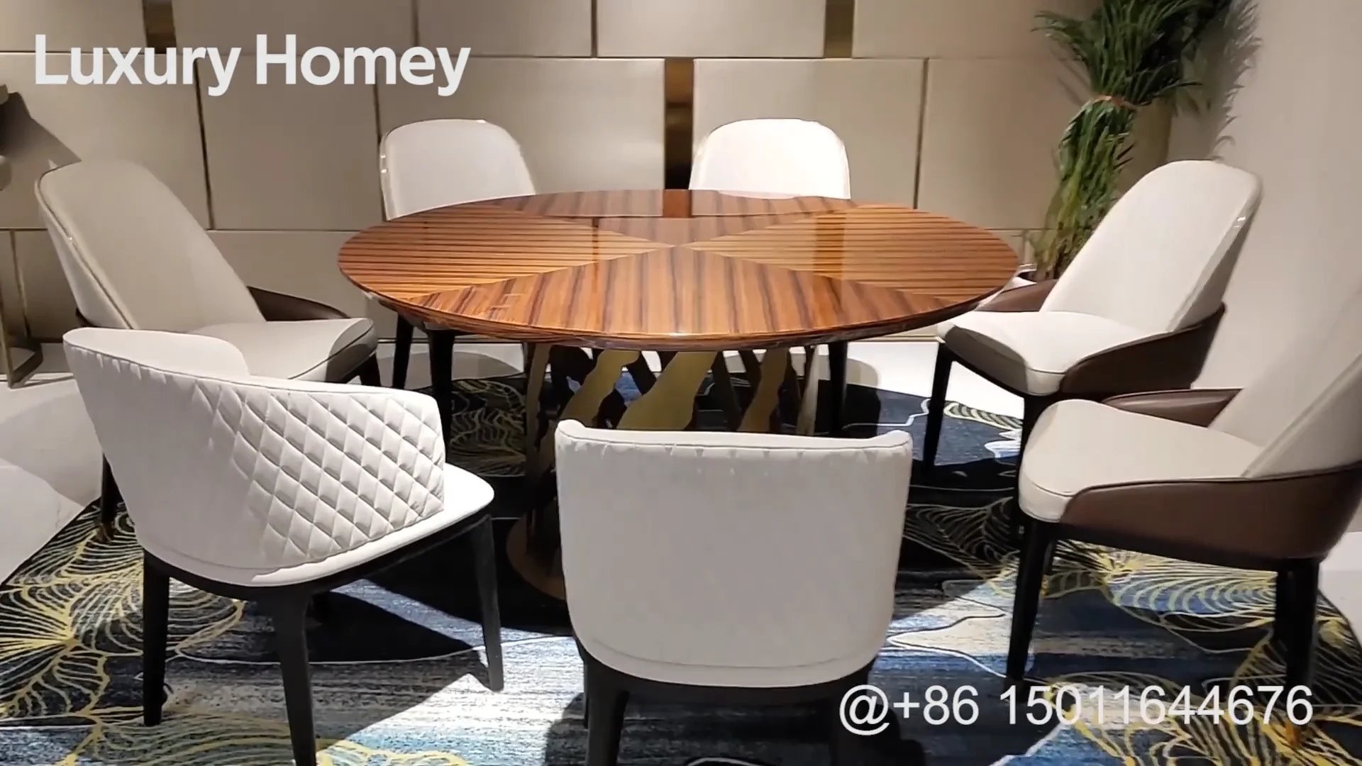 Modern Luxury Restaurant Round Dining Table And Chair Set Dining Room