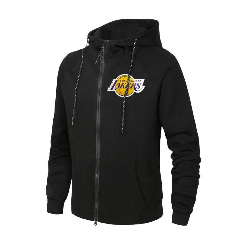 

Wholesale Customized Basketball Zipper Jacket Men'S Spring And Autumn Thin Style Cotton Team Logo Printing Hooded Sweater Jacket, Customized color