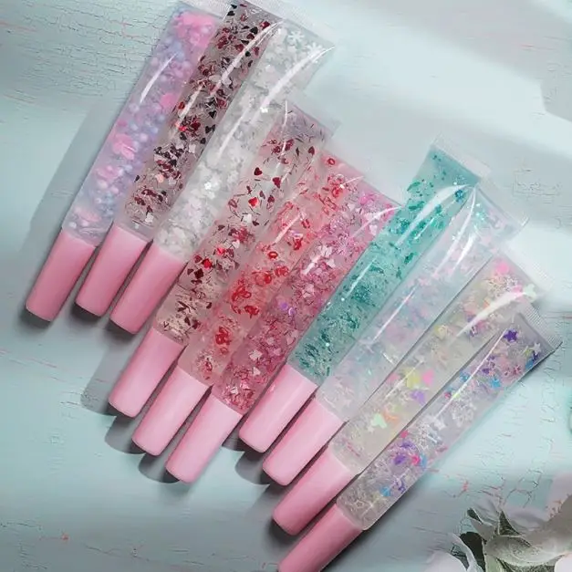 

Valentine's day gifts custom logo kids pink tube lip gloss private label