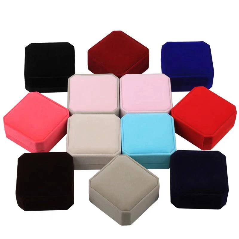Factory Price Velvet Jewelry Gift Box Small Size Jewelry Set Box For