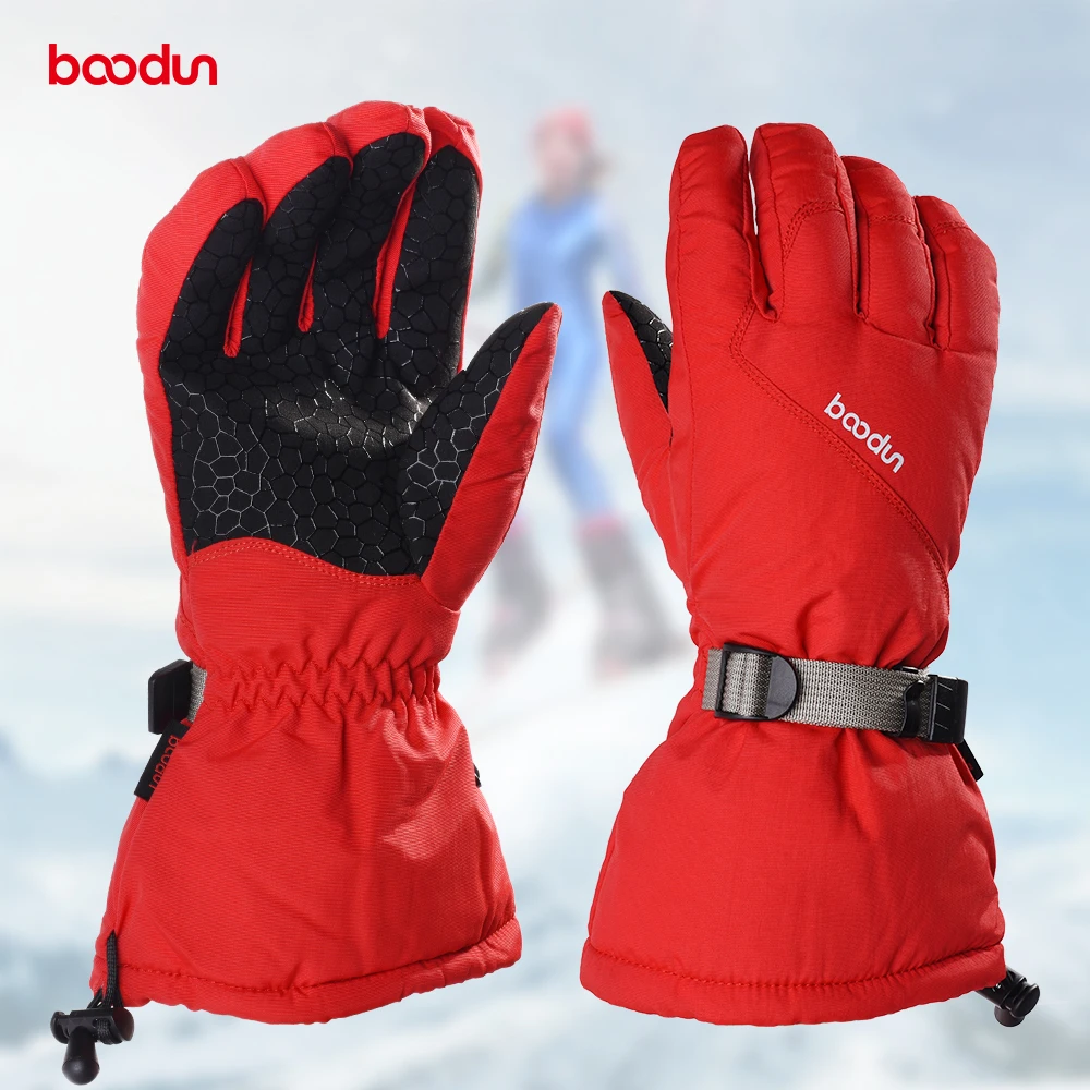 

Boodun Non Slip Full Finger Waterproof Ski Gloves Snow Winter warm Gloves Touch Screen Climbing Glove