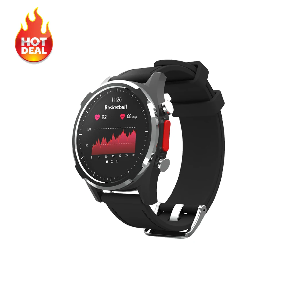 

J-Style 1860 New Innovation Fitness GPS Multi-Sports HR Tracking Breath Training Saving spo2 Smart Watch, Black, red, yellow or oem color