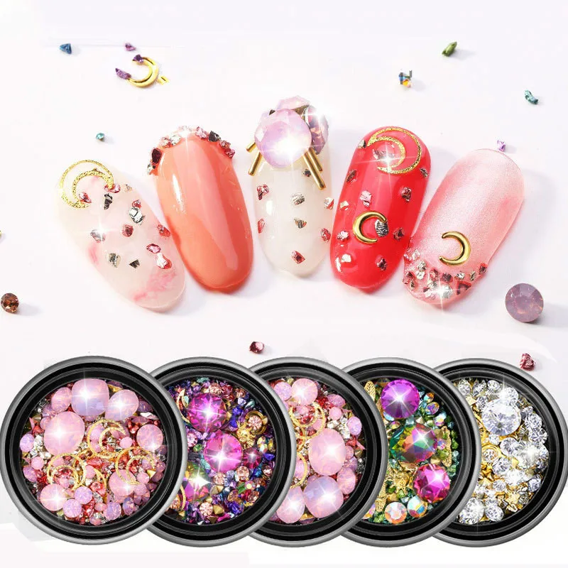 

FUUMUUI 2021 Wholesale New Design Colorful Mixed Diamond Crystal Nail Art Decoration Glitter Diamond Rhinestones, Customized color