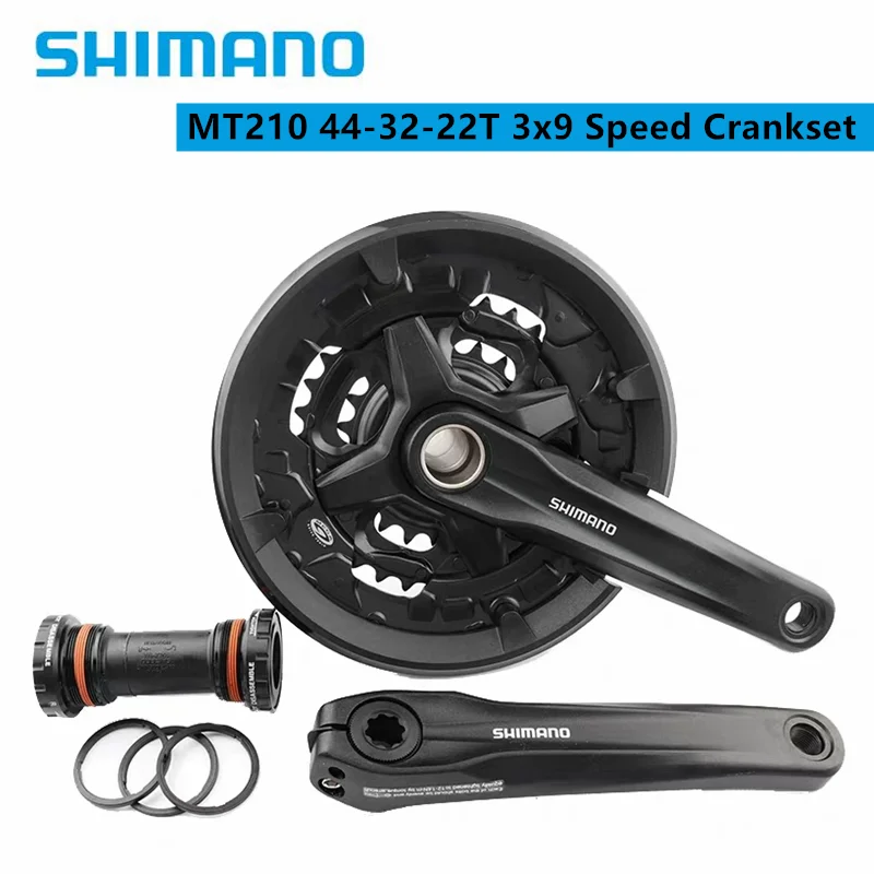 

Shimano Alivio MT210 2-Piece 170mm 44-32-22T 3x9 Speed MTB Mountain Bike Bicycle Crankset With MT500 Bottom Bracket