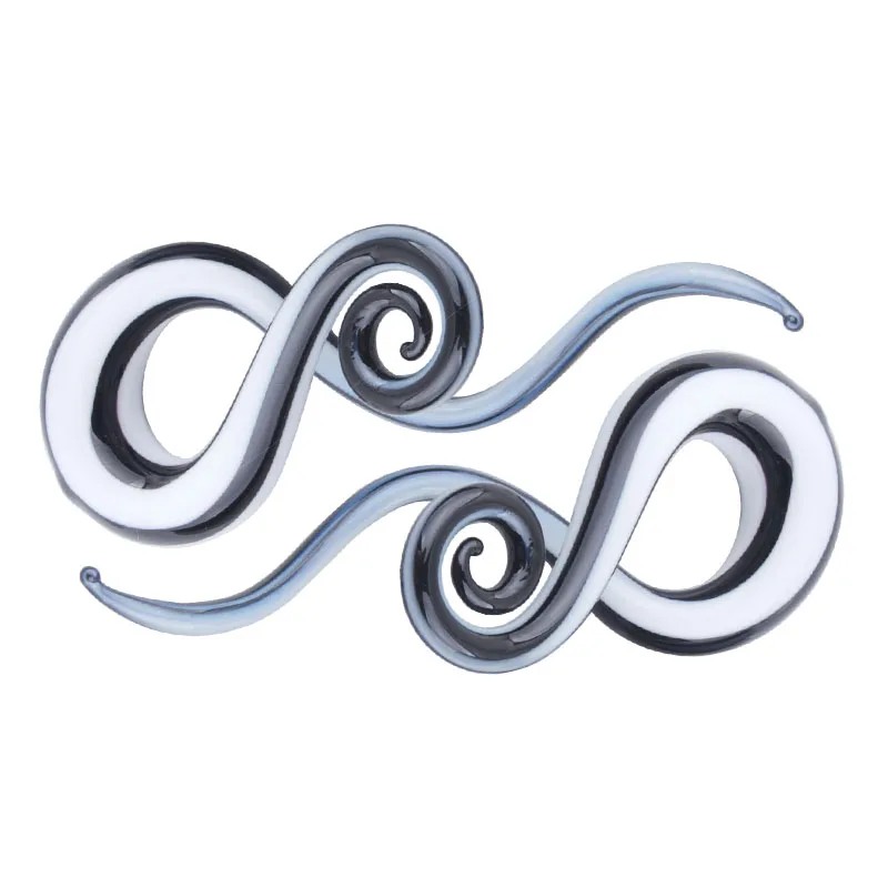 

10Pairs/Set Glass Ear Spiral Taper Gauge Ear Plug And Tunnels Glass Ear Stretching Expander Piercings Body Jewelry Piercing