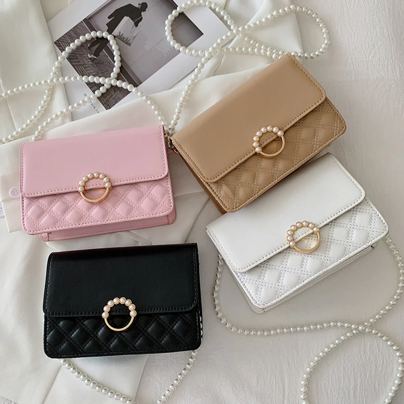 

2021 Fashion Latest Women Popular Handbag Girls Pearl Purses Small Bags For Female