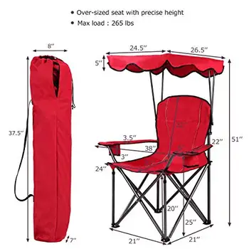 reclining lawn chair with canopy