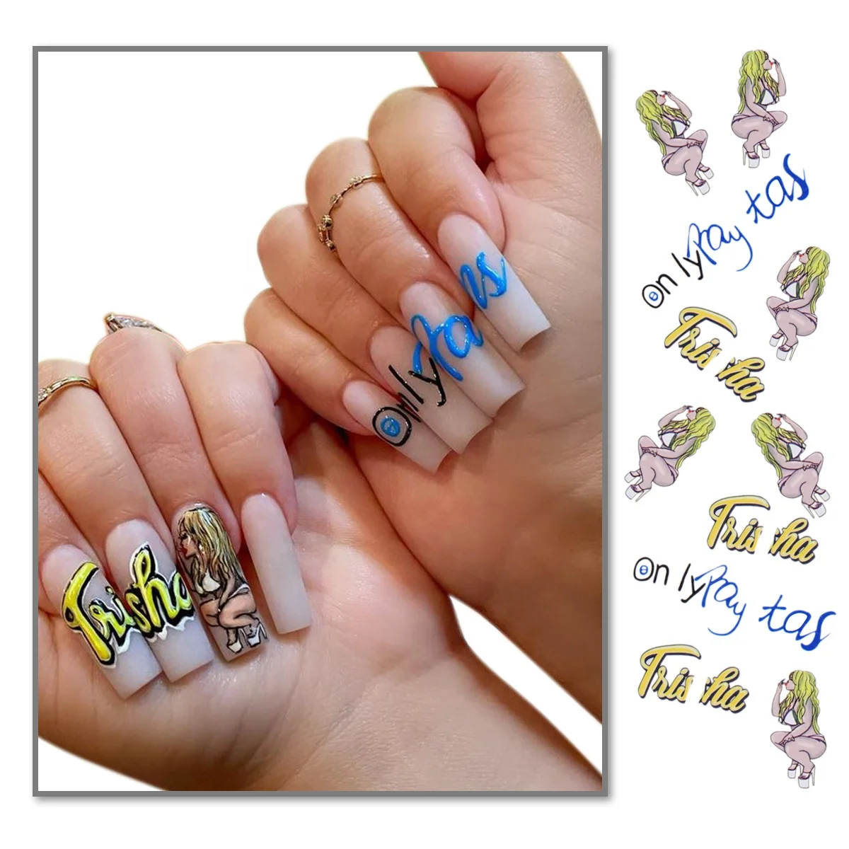 

Spice Girl Series Nail Art Polish Sticker DIY Nail Stickers Finger Nail Art