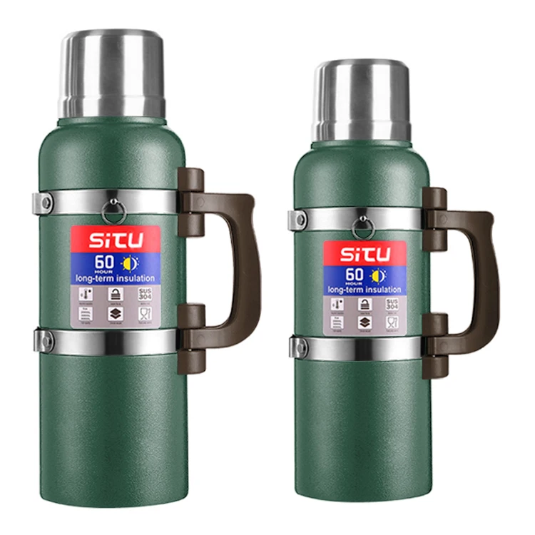 

Large Szie 3l 4liter 18/8 Stainless Steel Vacuum Flask With Handle Travel Car Camping Water Bottles