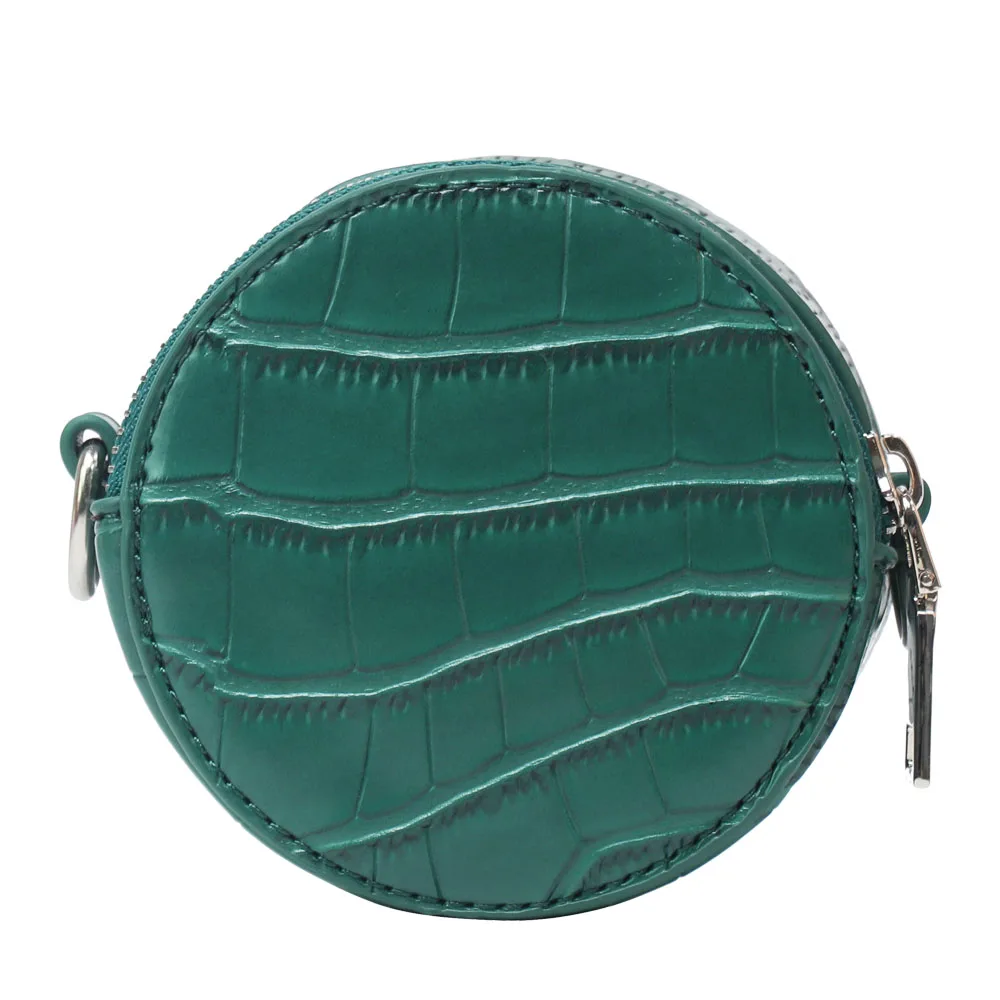 

New Fashion Shoulder Small Mini Bag Pu Leather Round Crocodile Chain Ladies Crossbody Bags for Women