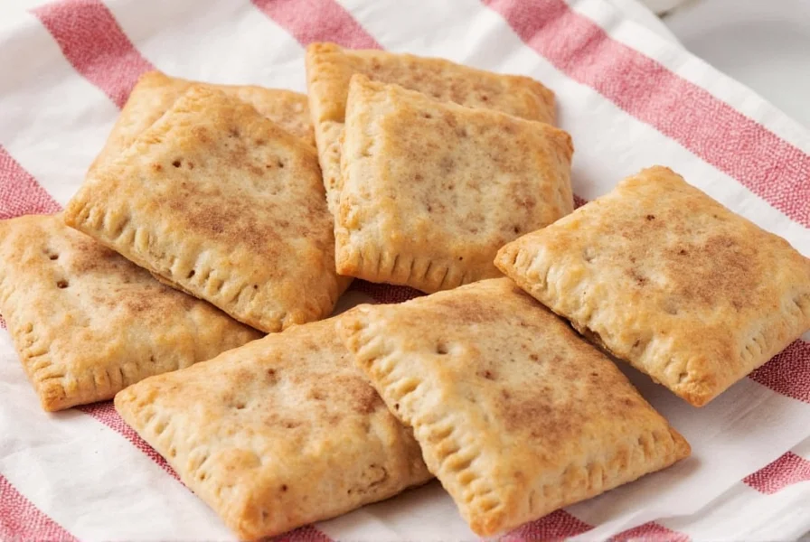 Step-by-step process of making homemade cinnamon pop tarts with flaky pastry and cinnamon sugar filling