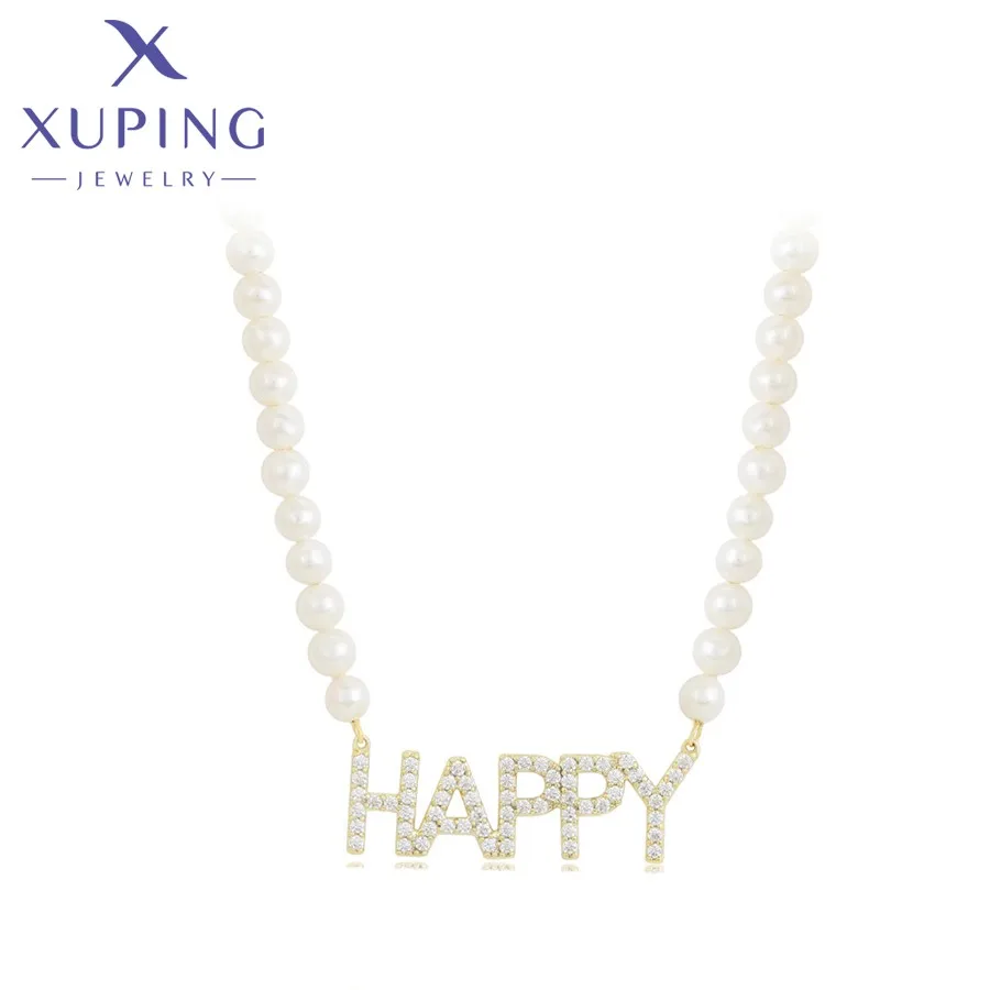 

S00153150 Xuping Jewelry Exquisite Diamond 14k Gold Jewelry Necklace Valentine's Day Gift Ladies Necklace