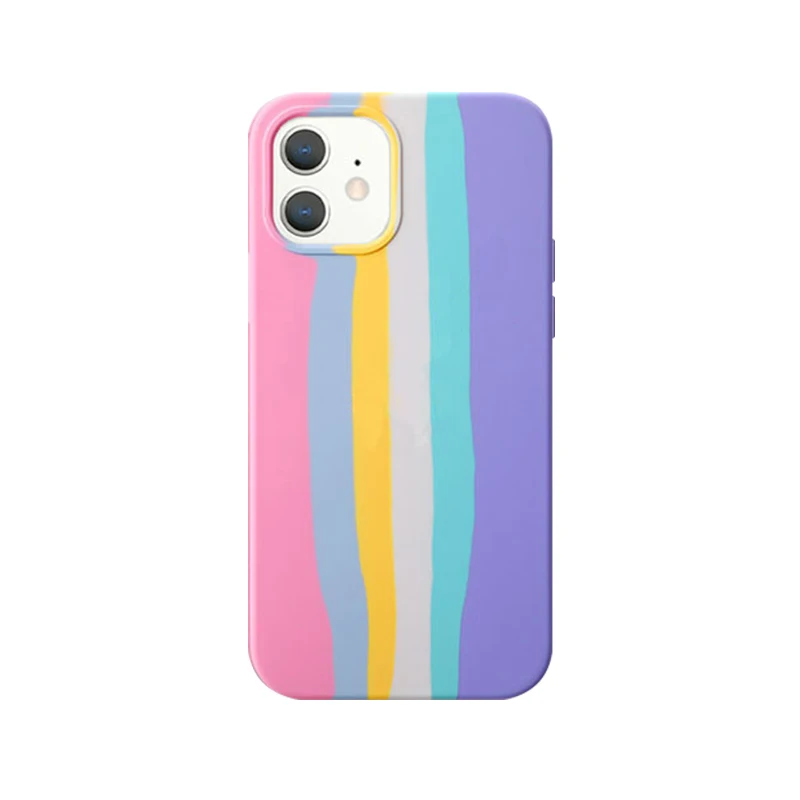 

2021 new rainbow mobile phone case Shockproof Mobile Phone Cases For iPhone 11 Pro 12 5.4/6.1/6.7 inch