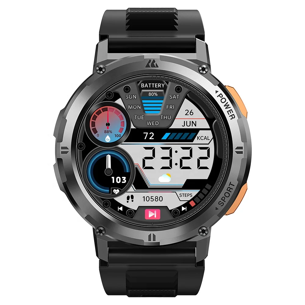 

KOSPET TANK T2 1.43'' Amoled Big Screen Smartwatch 70+ Sport Modes Reloj Smart Watch 2023 Model New