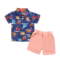 

Wholesale Summer Children Boys Clothes Set Cute T-Shirt Fashion Shorts Boys Clothing