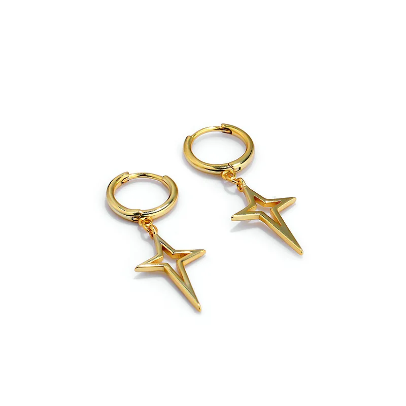 

Ladies 925 Silver Girl Fashion Hollow Star Pendant Drop Earrings, Gold/platinum/thai silver