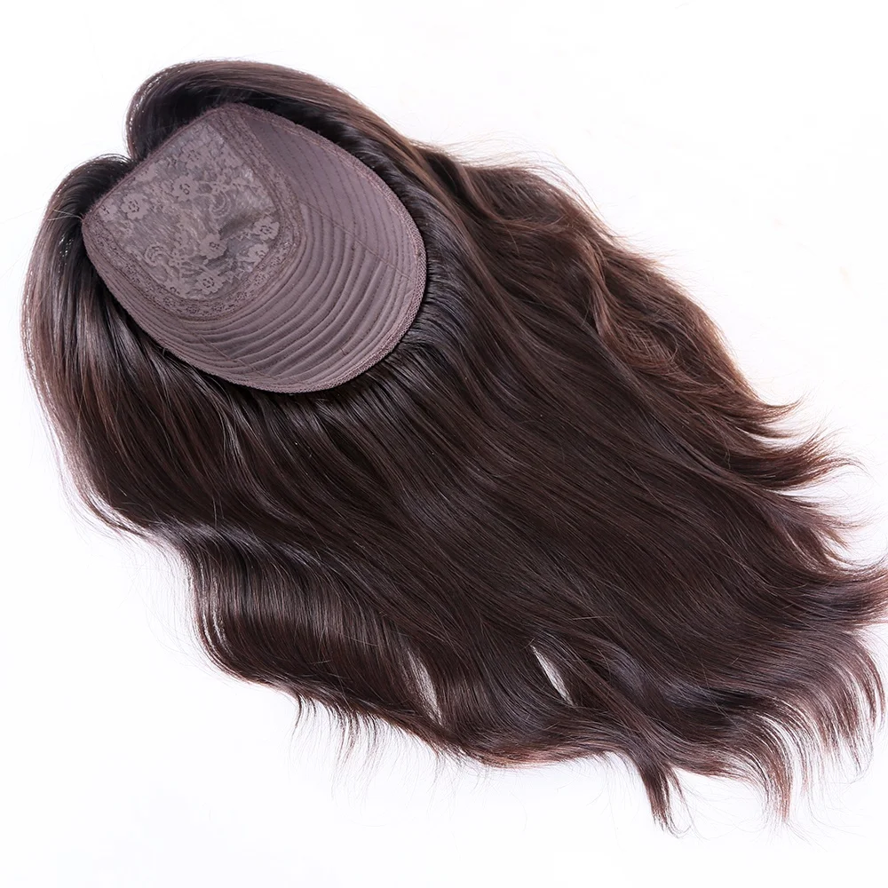 

full ends weft section with machine made silk base hair topper super double drawn virgin european remy human hair toupee