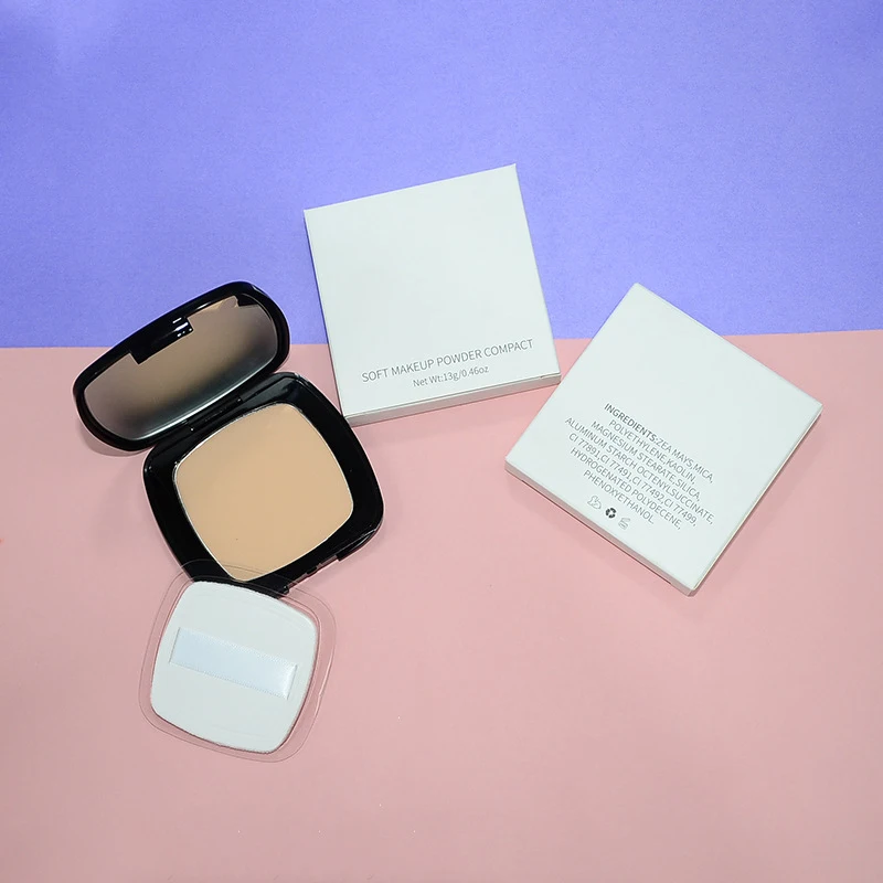 

Improved formula product high quality custom foundation face pressed powder palette 2 color makeup cosmetics beauty, Mixed