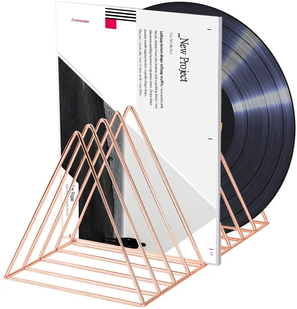 

Carpetas Porta Diplomas Triangle Iron Storage Magazine Box Rose Gold Pink Document Holder Office Desk File Organizer