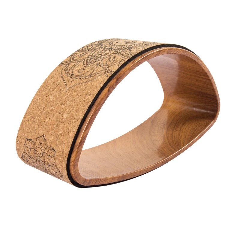 

High Quality Custom Design Small Half Roller Wooden Cork Yoga Wheel, Customized