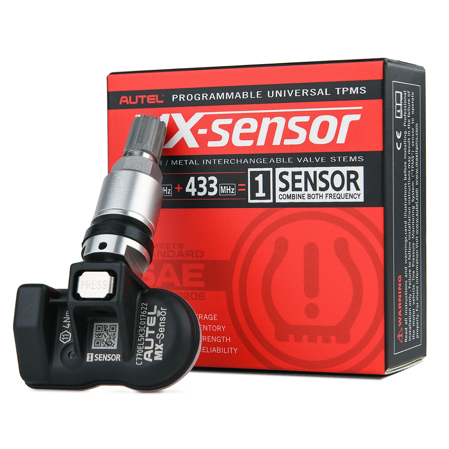 

Autel MaxiTPMS Sensor 433 MHZ315MHz Tire Pressure Monitor Sensor OBD2 Diagnostic Tools for TS501 TS508 MS906TS