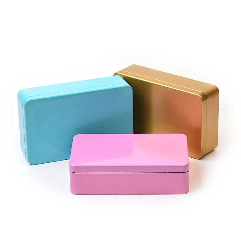 Wholesale Rectangular Tin Cans 19x12x5.2cm Tinplate Offset Printing for Food Candy Snacks Cake Cookies Chocolate Custom Sizes