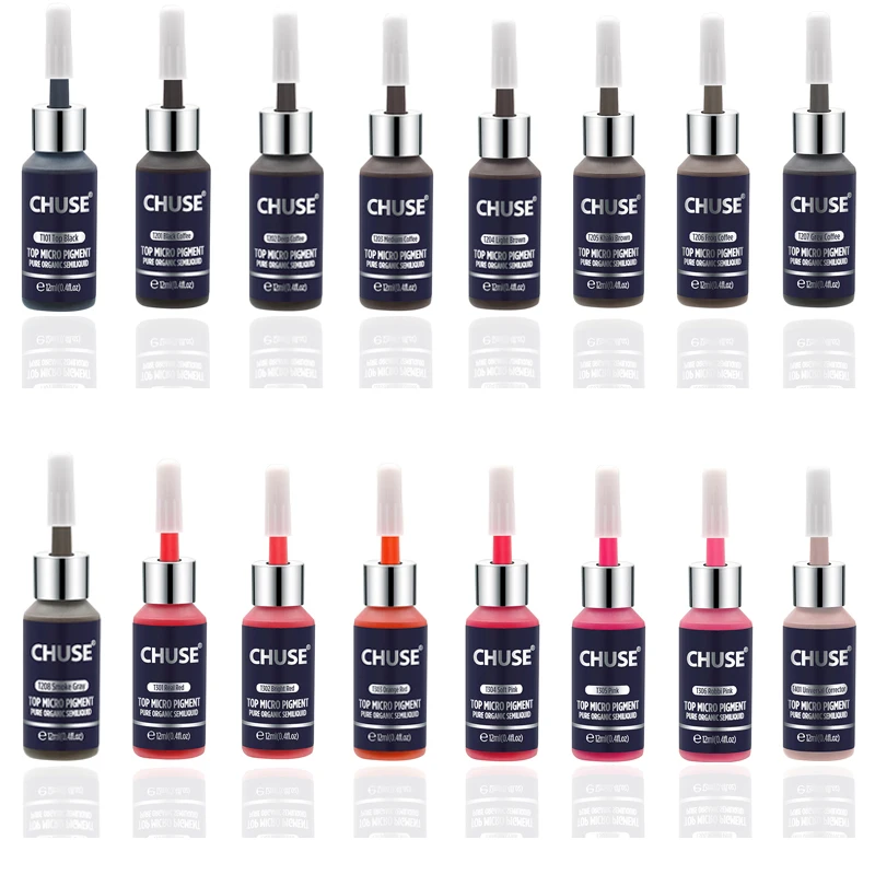 

CHUSE 12ml Per Bottle Fog Coffee Tatuaje Pigmentos Microblading Pigment Color